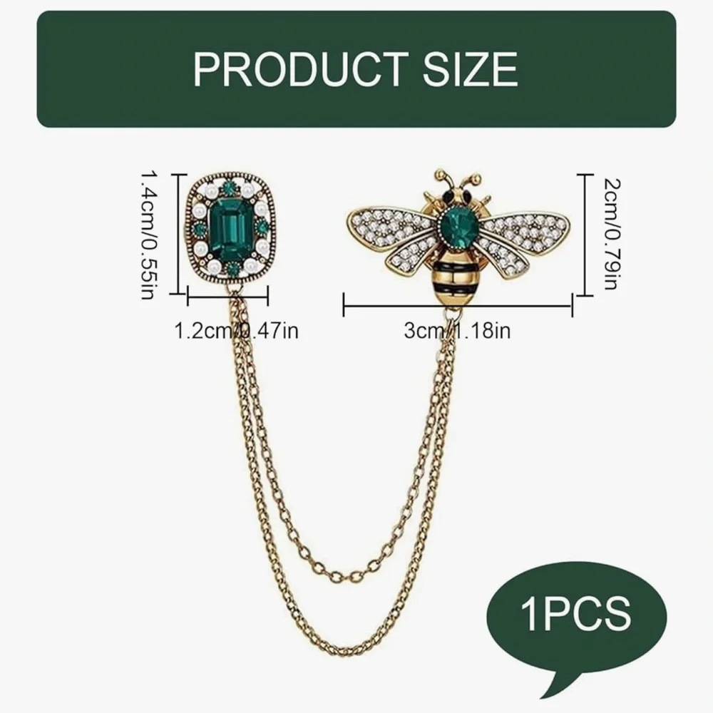 🆕 Crystal Insect Bee Brooch,Pin Rhinestone Bee Corsage,Retro Crystal Lapel Pin